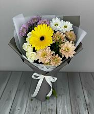 Букет цветов из:  Розы, Герберы и Хризантемы в Ассоколае