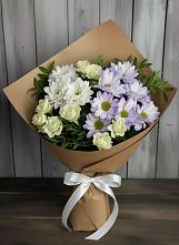 Букет цветов из:  Хризантемы и Розы #REPLACE_PRED# Ассоколае