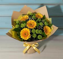 Букет цветов из:  Герберы и Хризантемы в Ассоколае