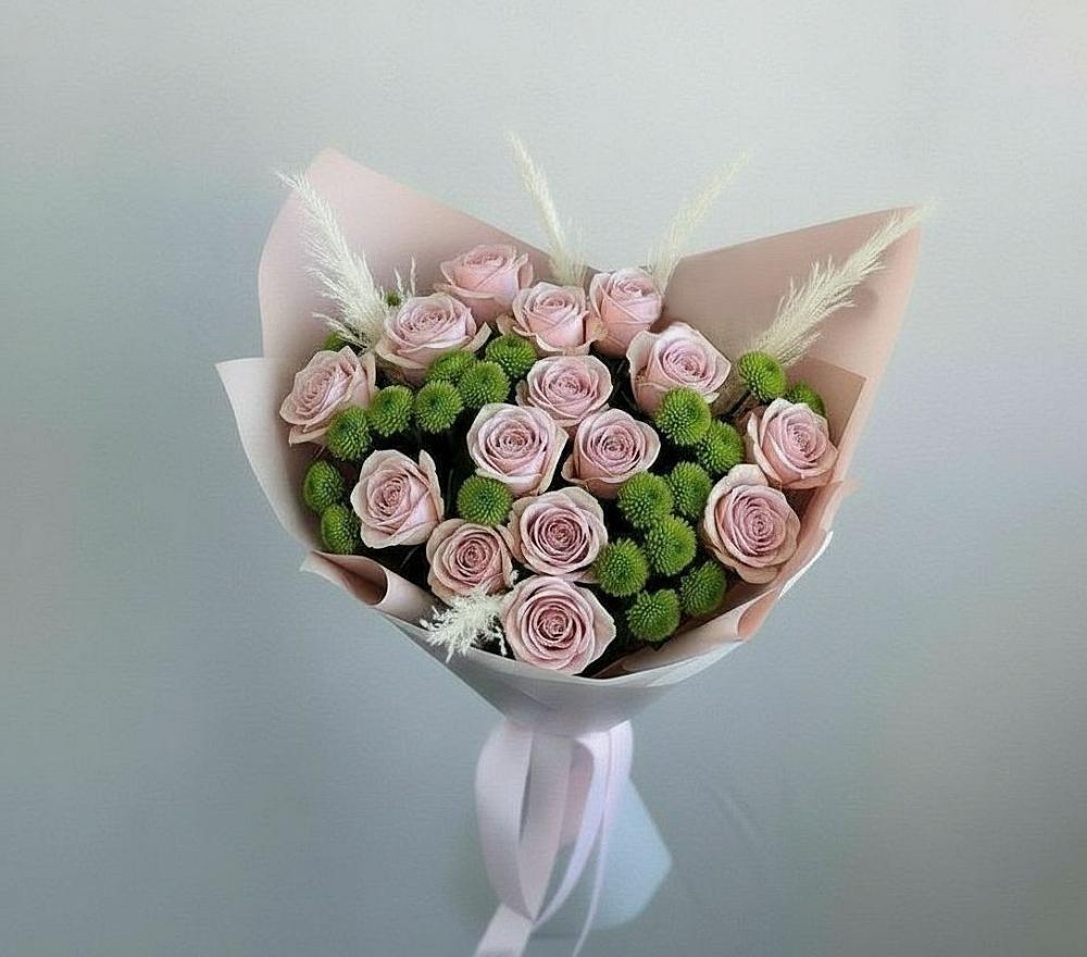 Букет цветов из: Розы и Хризантемы в Ассоколае