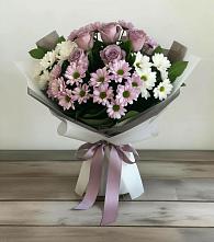 Букет цветов из:  Хризантемы и Розы в Ассоколае