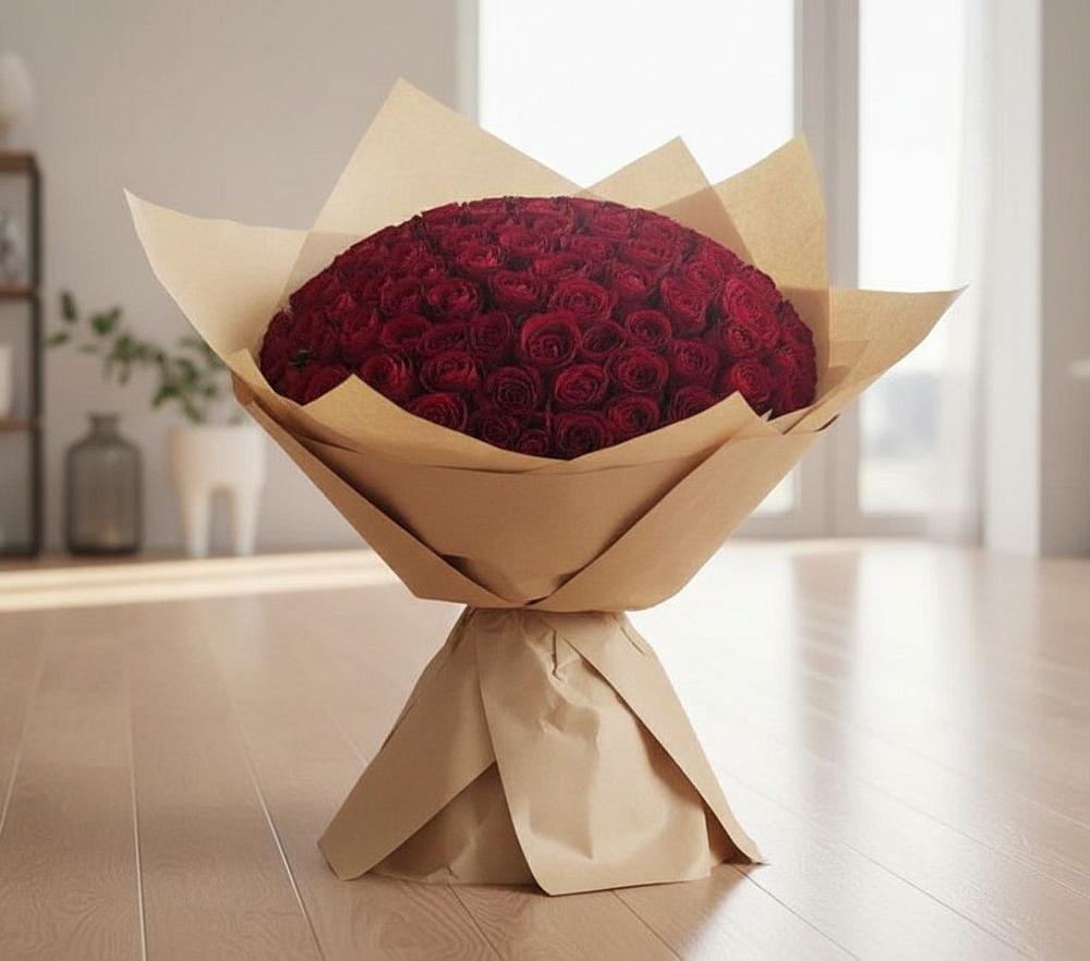 Букет 101 Красная роза в Ассоколае