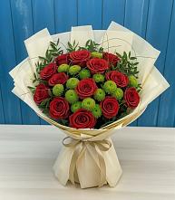 Букет цветов из:  Розы и Хризантемы #REPLACE_PRED# Ассоколае