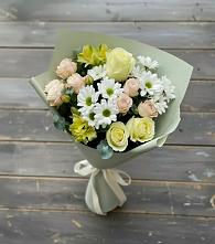 Букет цветов из:  Альстромерии, Розы и Хризантемы в Ассоколае