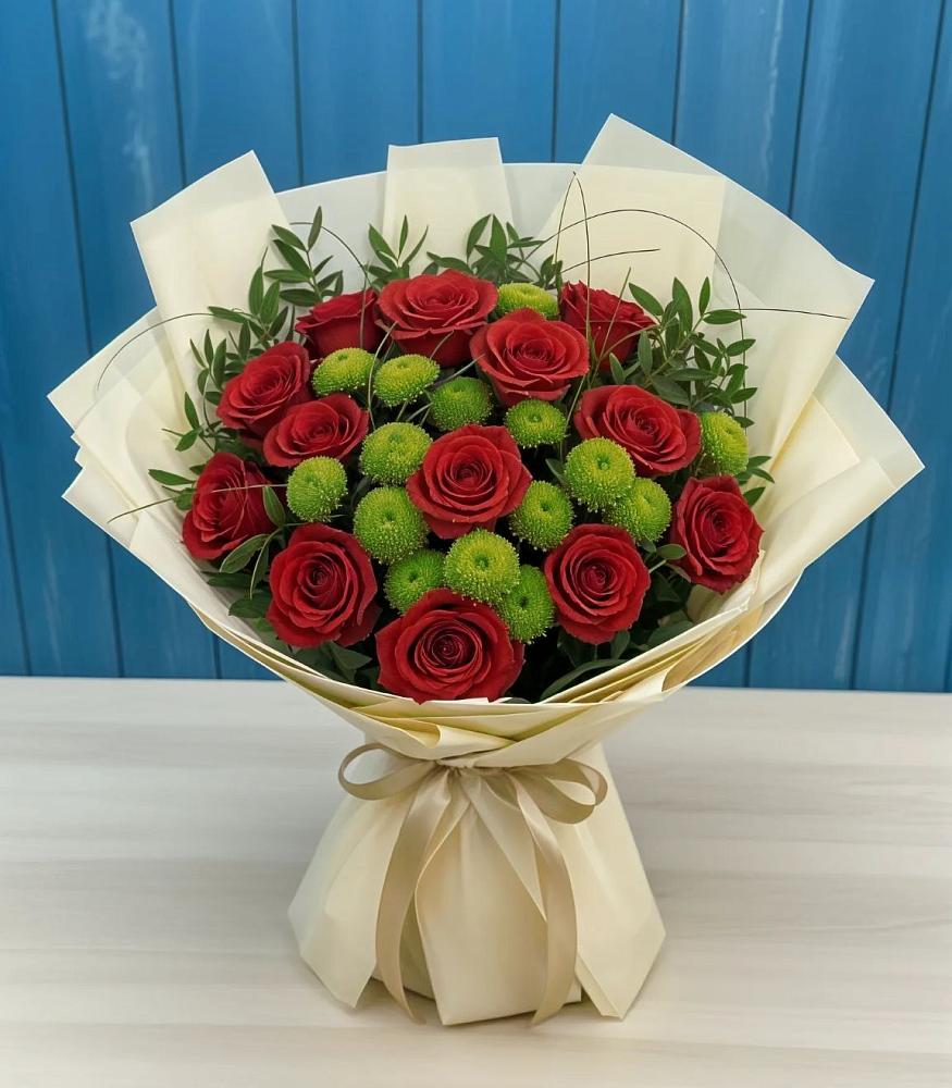 Букет цветов из: Розы и Хризантемы в Ассоколае