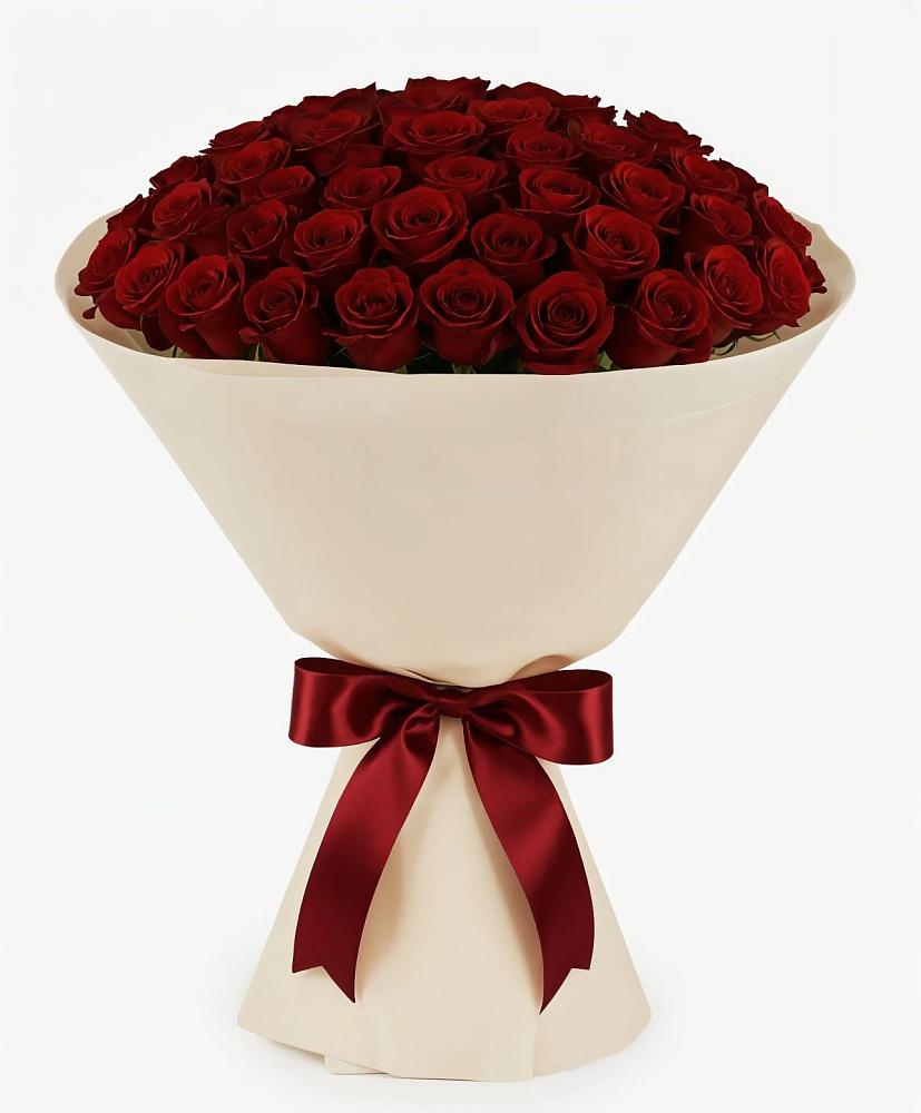 Букет 101 Бордовая роза Блэк Бакарра в Ассоколае