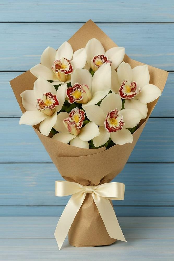 Букет цветов из: Орхидеи и Розы в Ассоколае