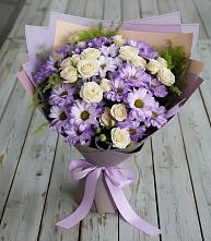 Букет цветов из:  Хризантемы и Розы в Ассоколае